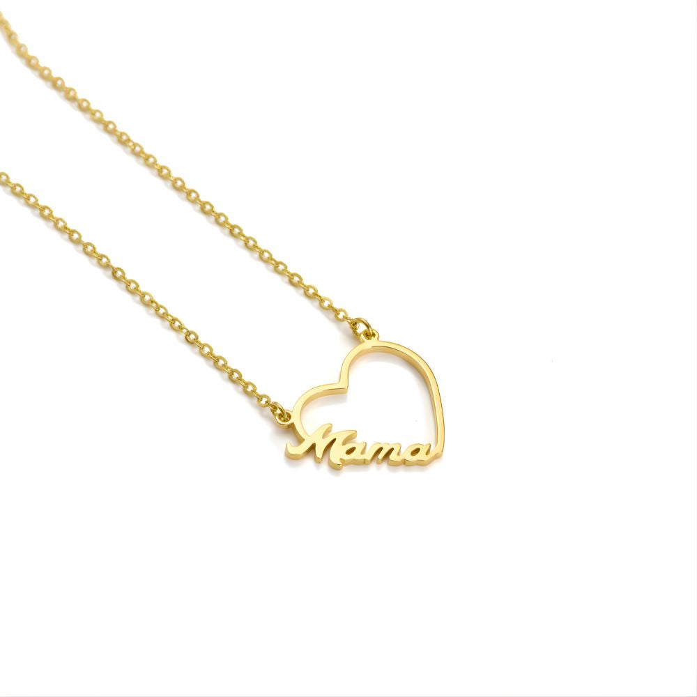 Collar personalizado con nombre y corazón