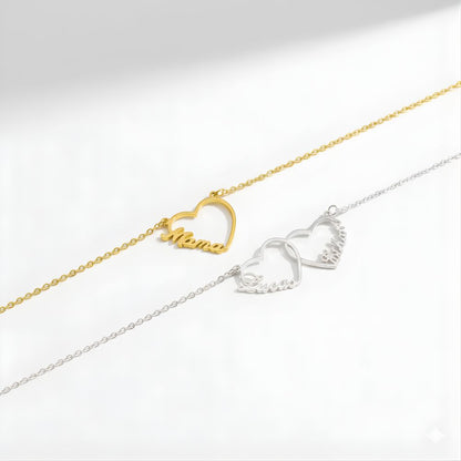 Collar personalizado con nombre y corazón